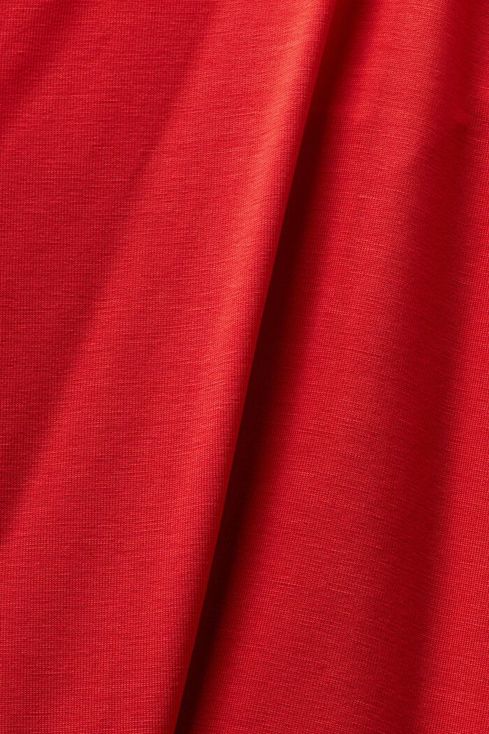 Top en jersey à épaule dénudée, DARK RED, detail image number 4