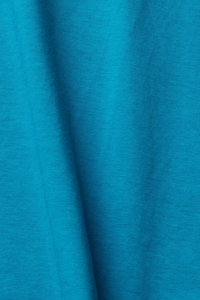 T-shirt à manches longues à col cheminée, TEAL BLUE, detail image number 1