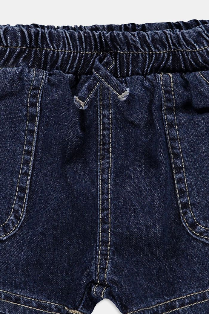 Short en jean à taille élastique, BLUE MEDIUM WASHED, detail image number 2