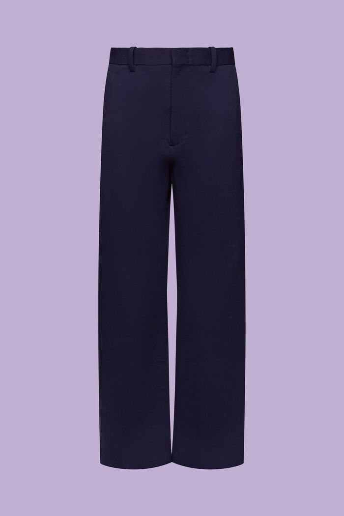 Pantalon à la coupe droite en coton biologique mélangé, BLUE RINSE, detail image number 6