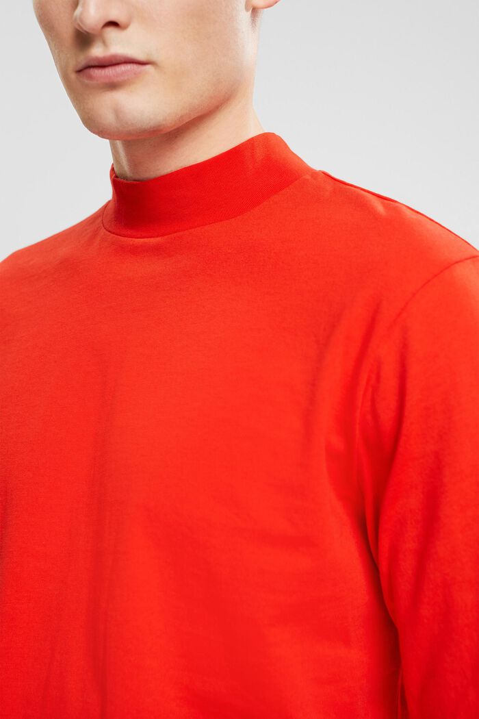 T-shirt à manches longues et col droit, RED, detail image number 2