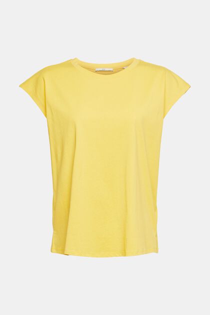 T-shirt unicolore, YELLOW, overview