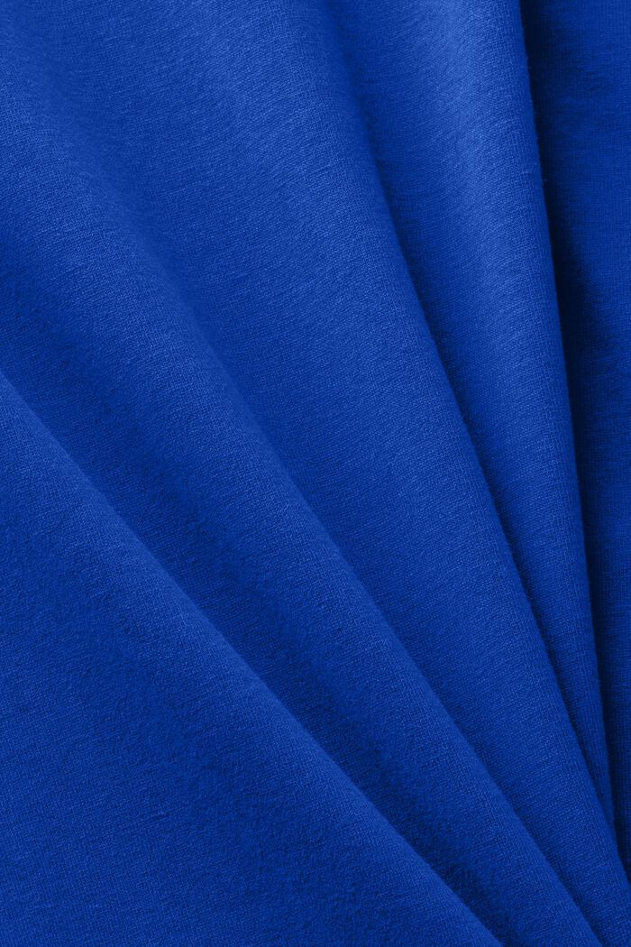 Haut à manches longues en coton, BRIGHT BLUE, detail image number 4