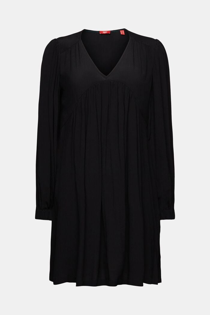 Mini-robe en mousseline froissée, BLACK, detail image number 6