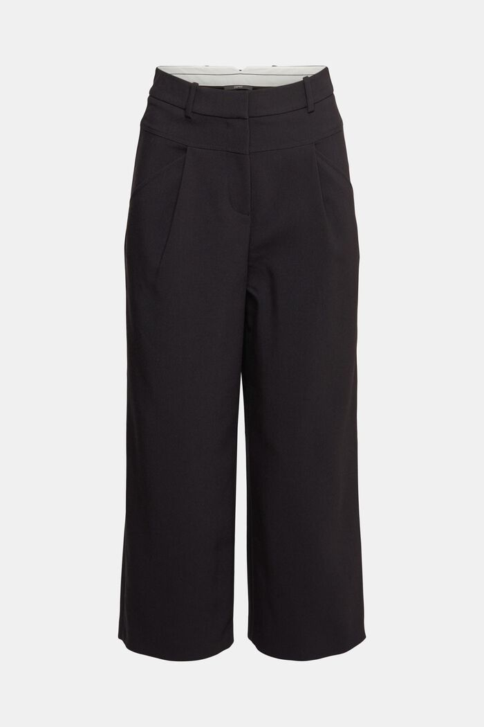 Jupe-culotte taille haute à pinces, BLACK, detail image number 8