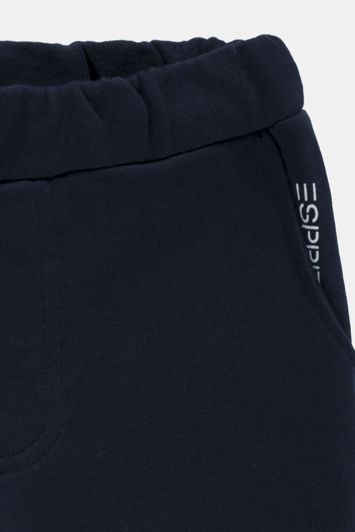 Pantalon molletonné basique, 100 % coton, NAVY, detail image number 2