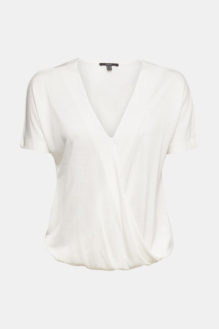 T-shirt à effet cache-cœur, OFF WHITE, detail image number 6
