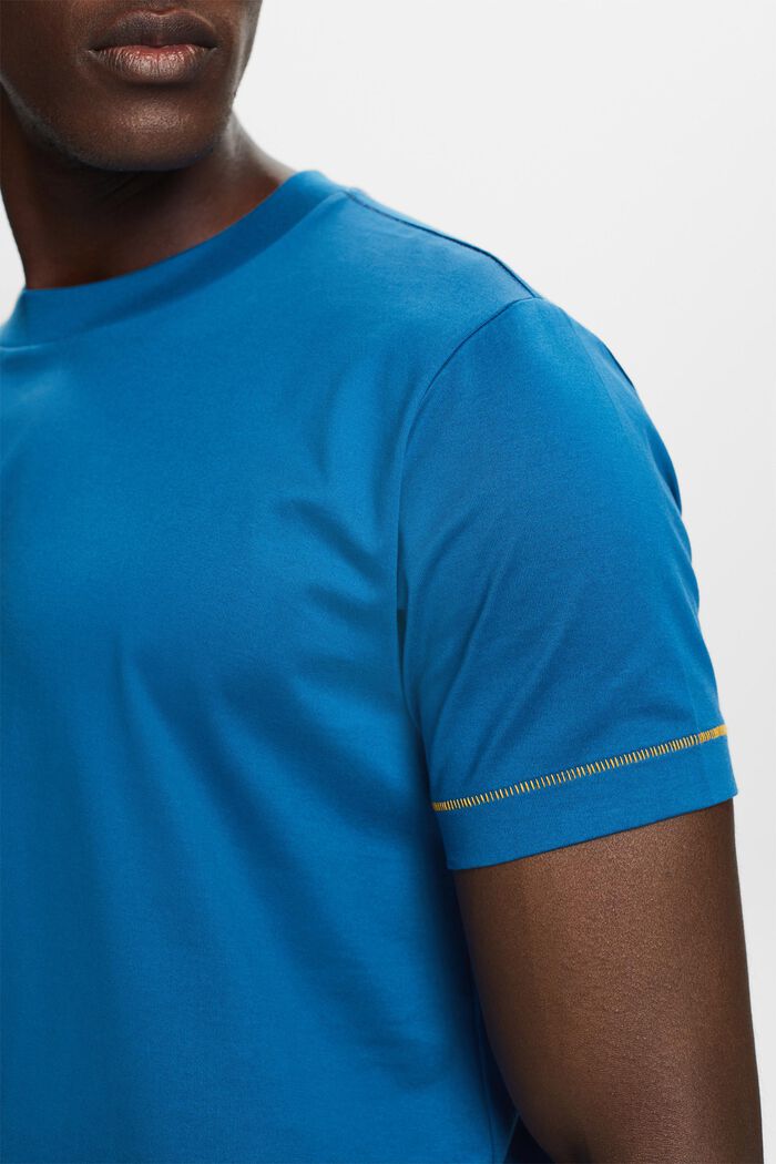 T-shirt en jersey à encolure ronde, 100 % coton, DARK BLUE, detail image number 2