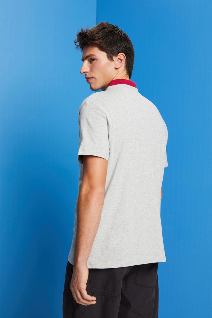T-shirt en jersey avec poche ornée d’un imprimé, LIGHT GREY, detail image number 3