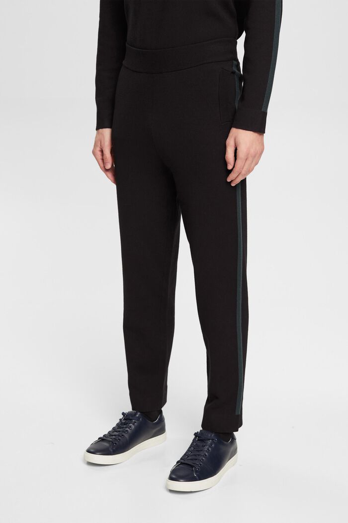 Pantalon de jogging tricoté, LENZING™ ECOVERO™, BLACK, detail image number 0