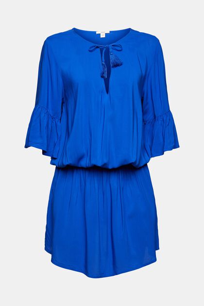 Robe à taille smockée, LENZING™ ECOVERO™, BRIGHT BLUE, overview