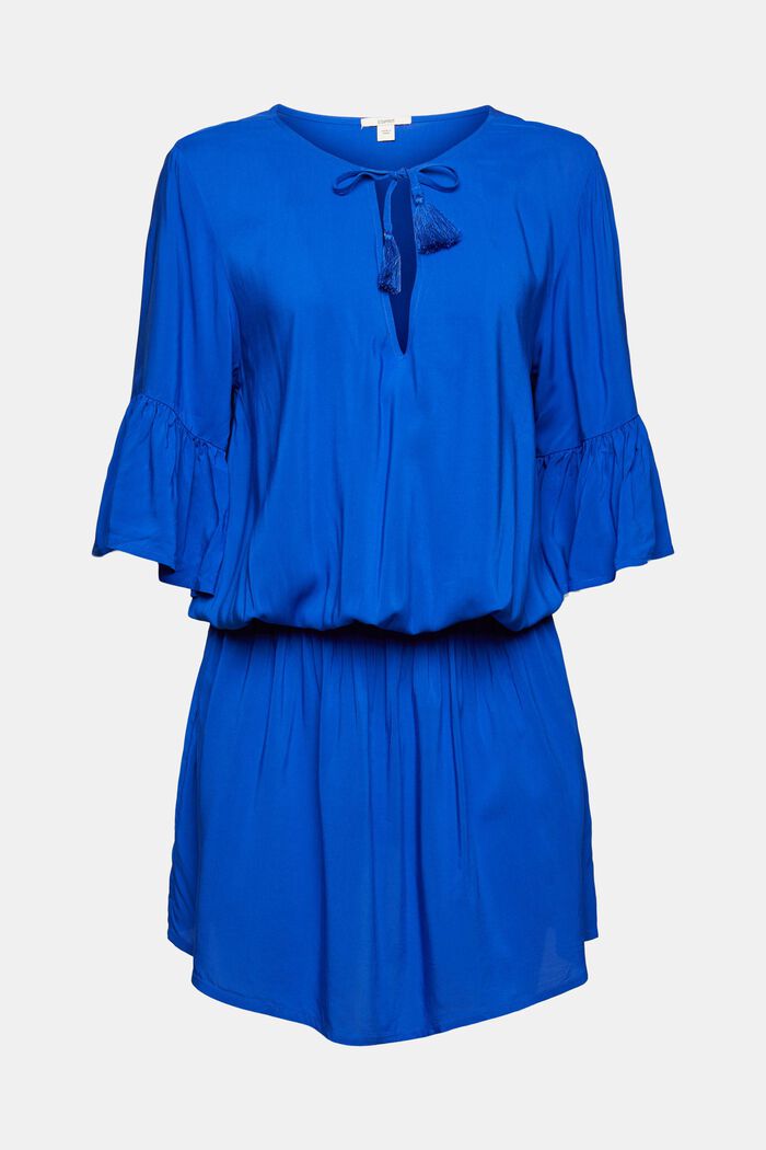 Robe à taille smockée, LENZING™ ECOVERO™, BRIGHT BLUE, detail image number 7