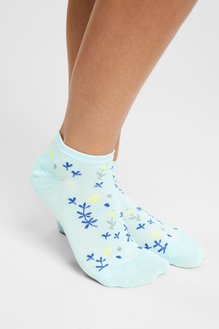Sneaker socks, BLUE/LIGHT BLUE, detail image number 2