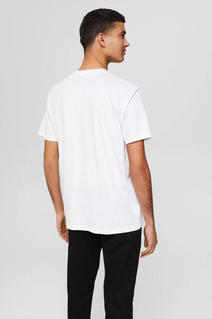 T shirt en jersey à logo, 100 % coton, WHITE, detail image number 3