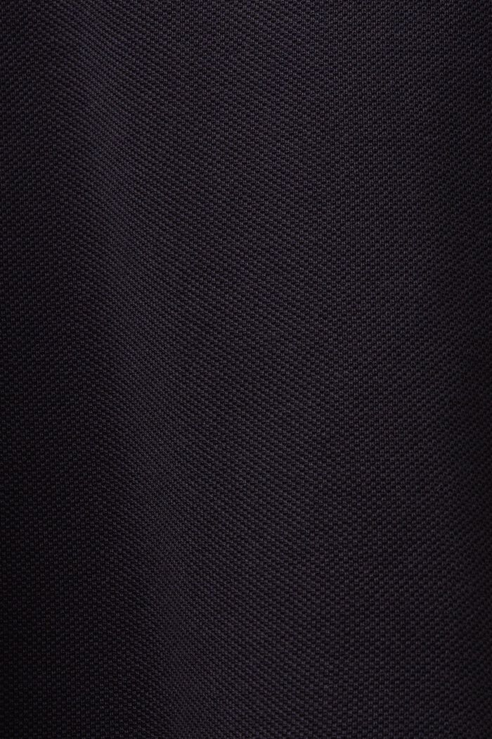 Polo en maille piquée de coton Pima, BLACK, detail image number 5
