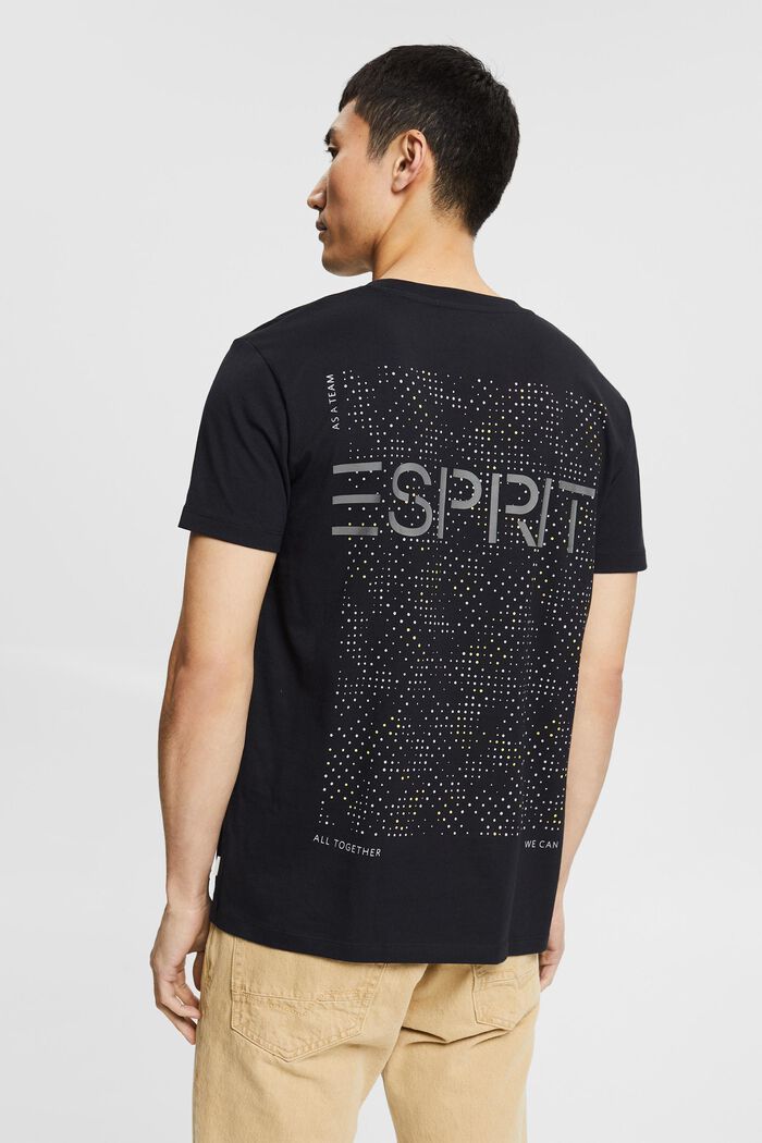 T-shirt à imprimé au dos, 100 % coton biologique, BLACK, detail image number 3