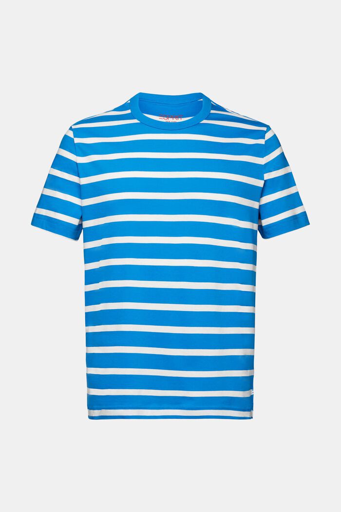 T-shirt rayé en jersey de coton, BLUE, detail image number 7