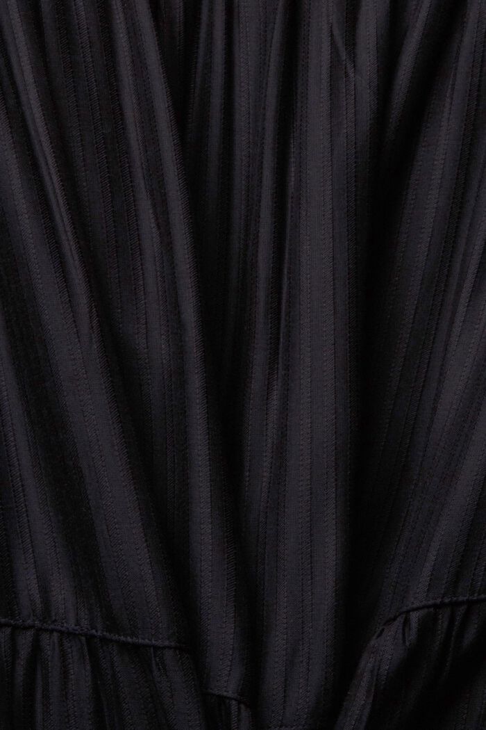 Robe à rayures horizontales très fines, LENZING™ ECOVERO™, BLACK, detail image number 4