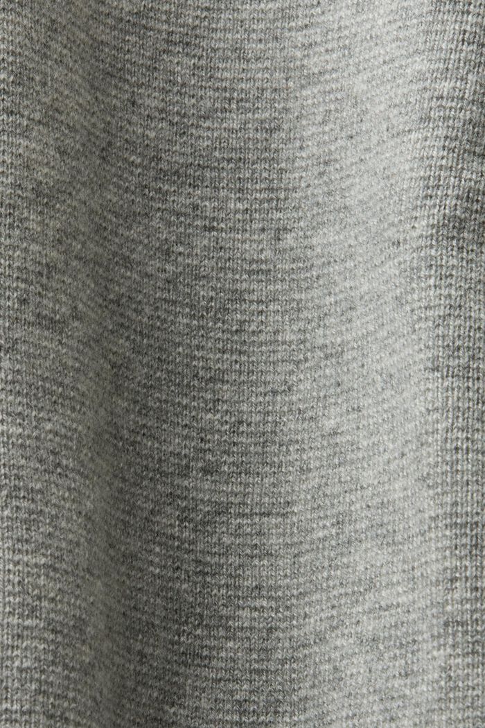 Pull-over unisexe à capuche en maille de laine et de cachemire, LIGHT GREY, detail image number 7