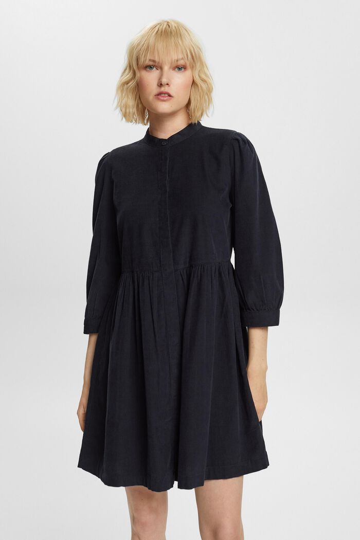 Mini-robe en velours côtelé, BLACK, detail image number 1