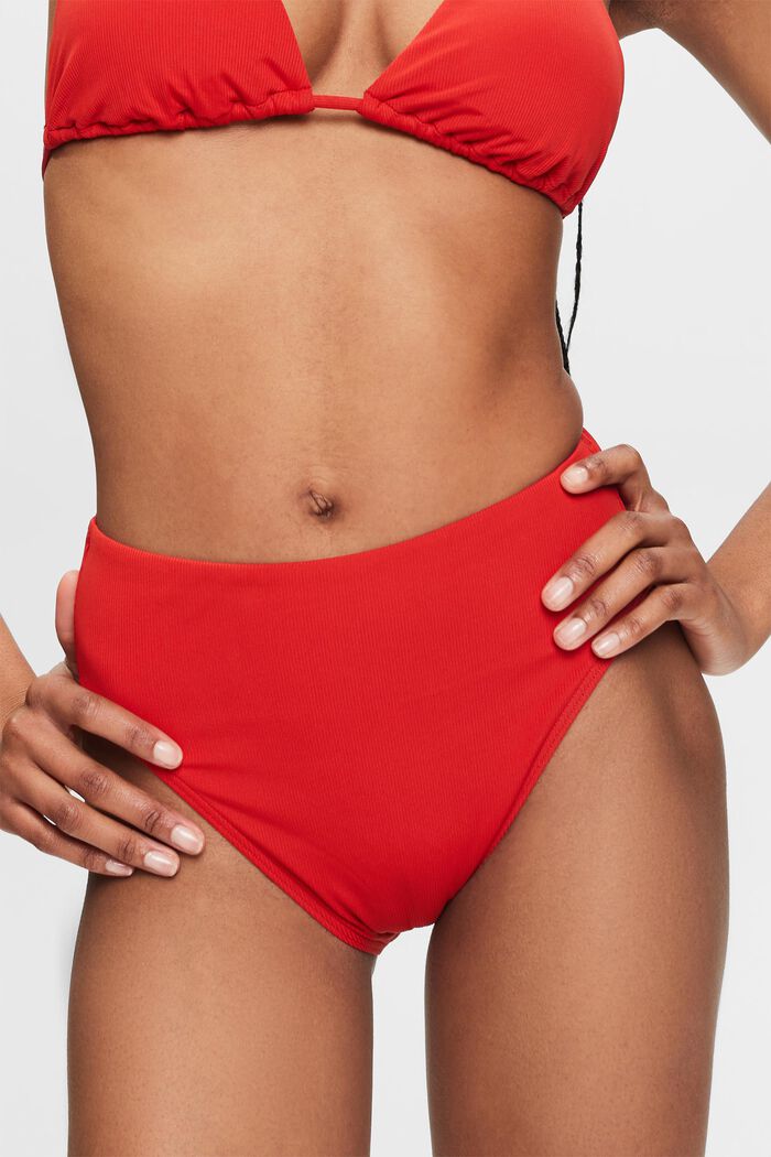 Bas de bikini taille mi-haute, DARK RED, detail image number 2