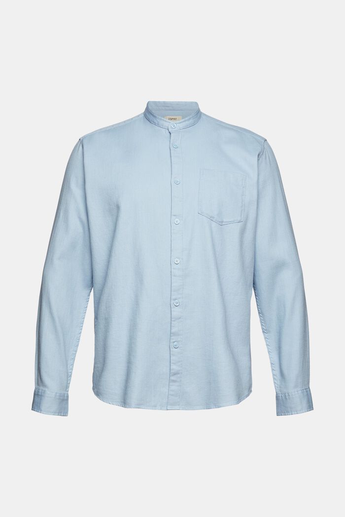 Chemise en coton à col droit, LIGHT BLUE, detail image number 7