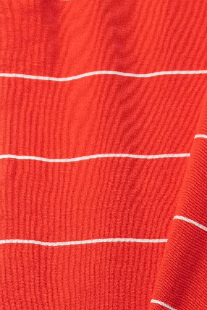 T-shirt rayé à manches longues, coton bio, RED, detail image number 5