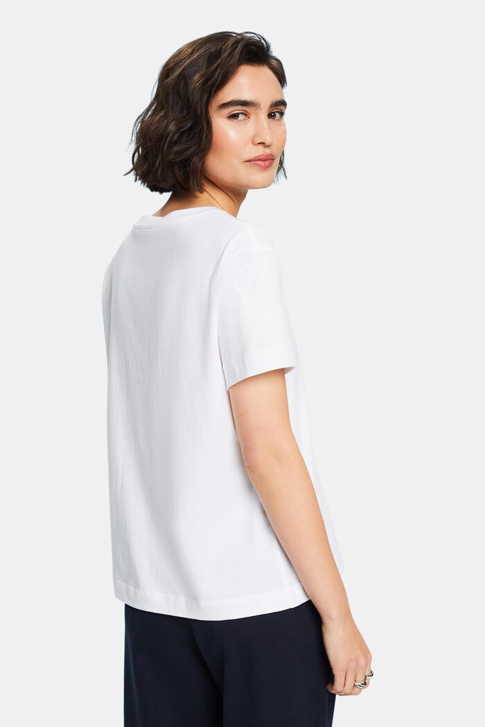 T-shirt en jersey imprimé sur le devant, WHITE, detail image number 3