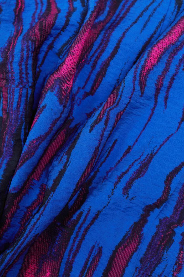 Mini-jupe portefeuille froissée imprimée, BRIGHT BLUE, detail image number 6