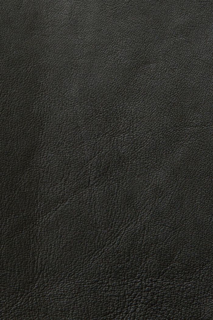 Surchemise en cuir de coupe oversize, KHAKI GREEN, detail image number 4