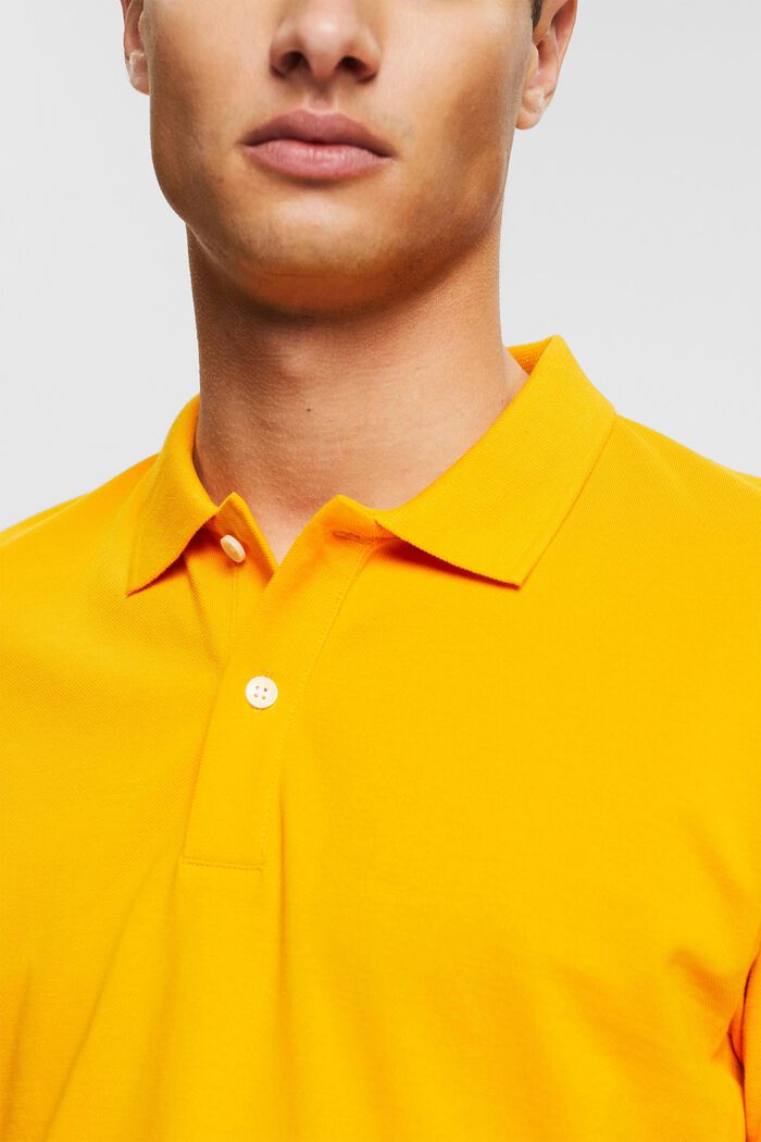 Polo en coton, SUNFLOWER YELLOW, detail image number 1