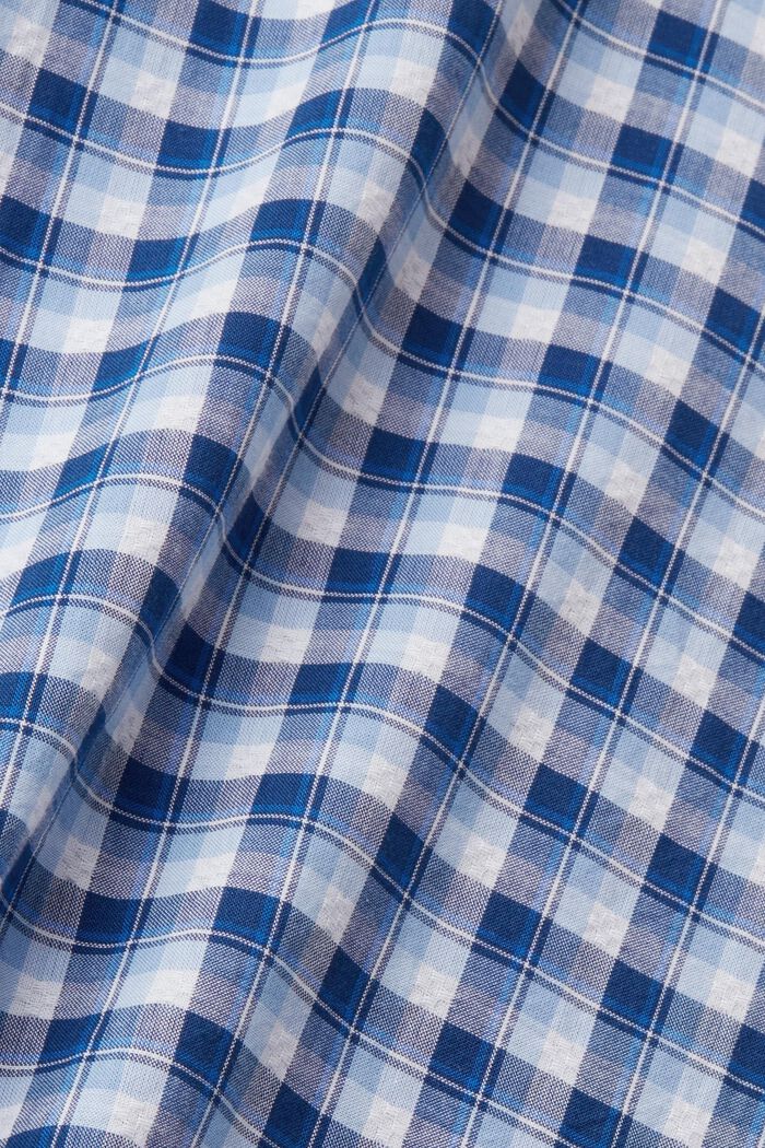 Chemise en coton durable à carreaux, BLUE, detail image number 6