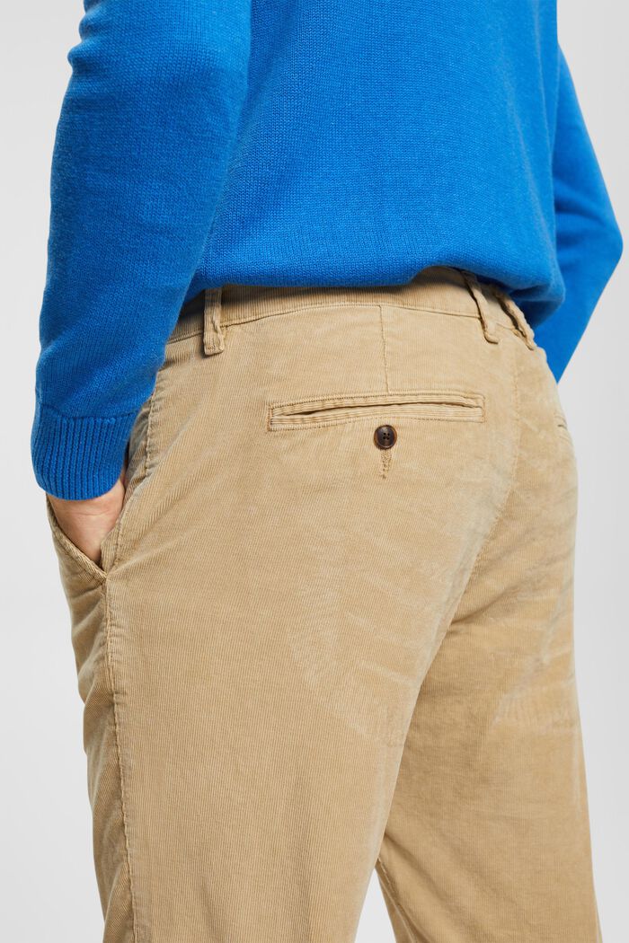 Pantalon en velours côtelé, BEIGE, detail image number 4