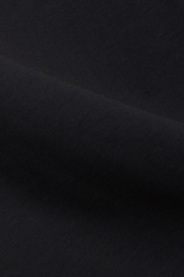 T-shirt à imprimé sur la poitrine AMBIGRAM, BLACK, detail image number 4