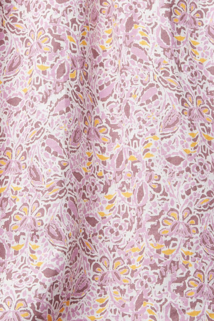En lin mélangé : le chemisier à motif floral, LILAC, detail image number 5