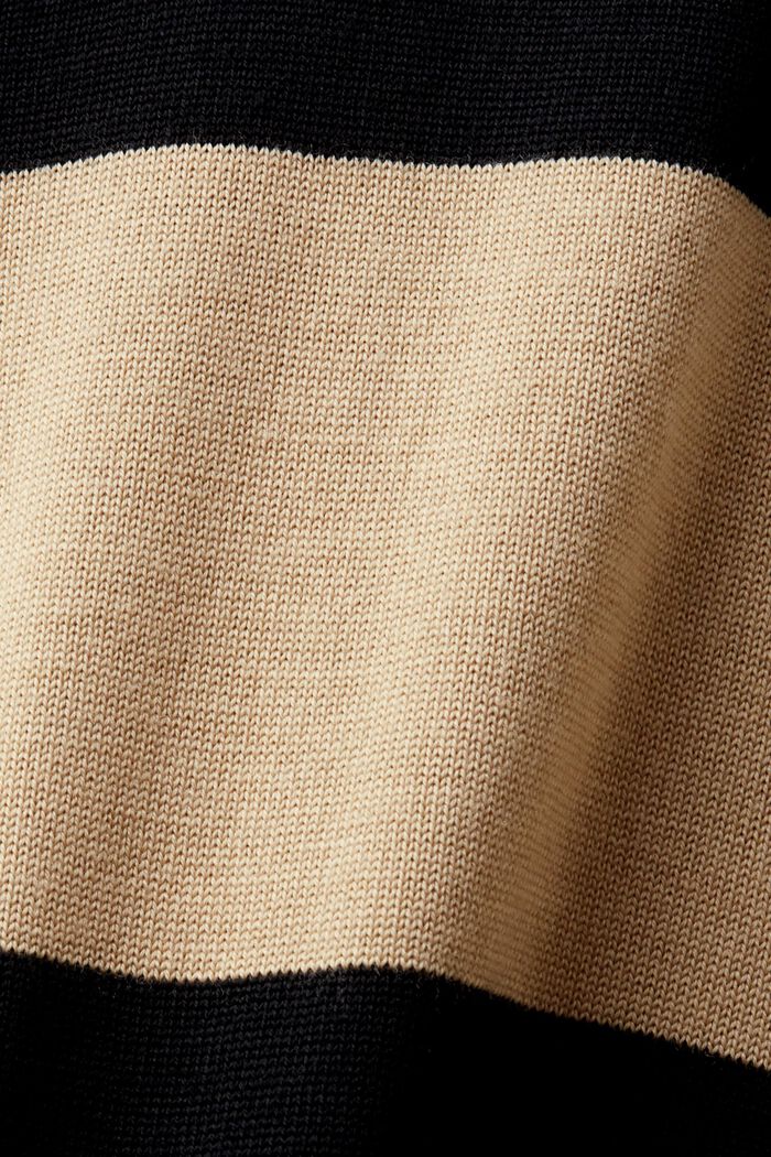 Pull-over en laine à rayures, tricoté sans couture, BEIGE, detail image number 4