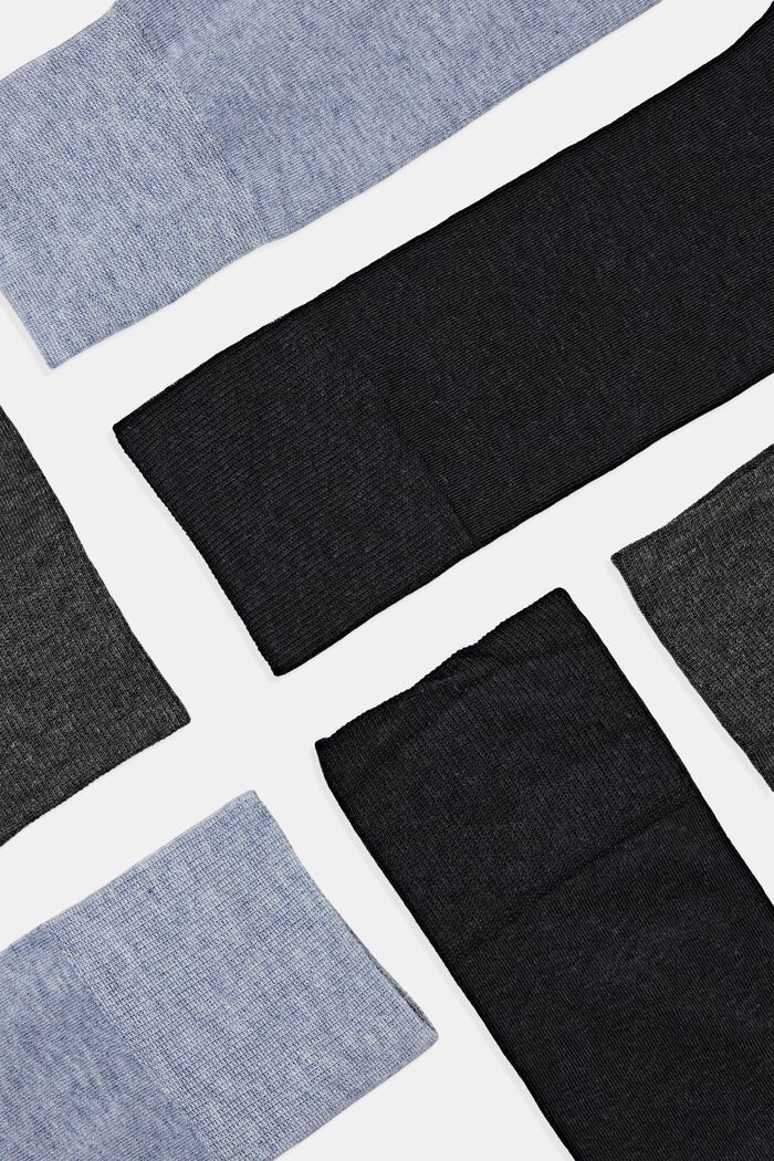 Lot de 3 paires de chaussettes, coton biologique, BLACK/BLUE, detail image number 2