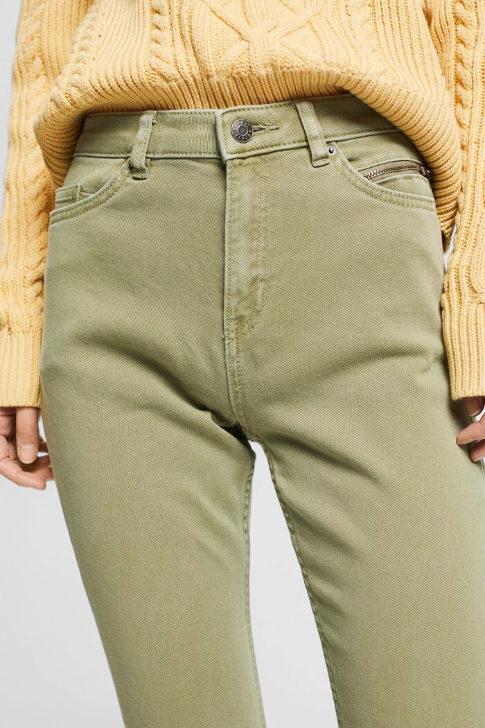 Pantalon stretch à détail zippé, LIGHT KHAKI, detail image number 0
