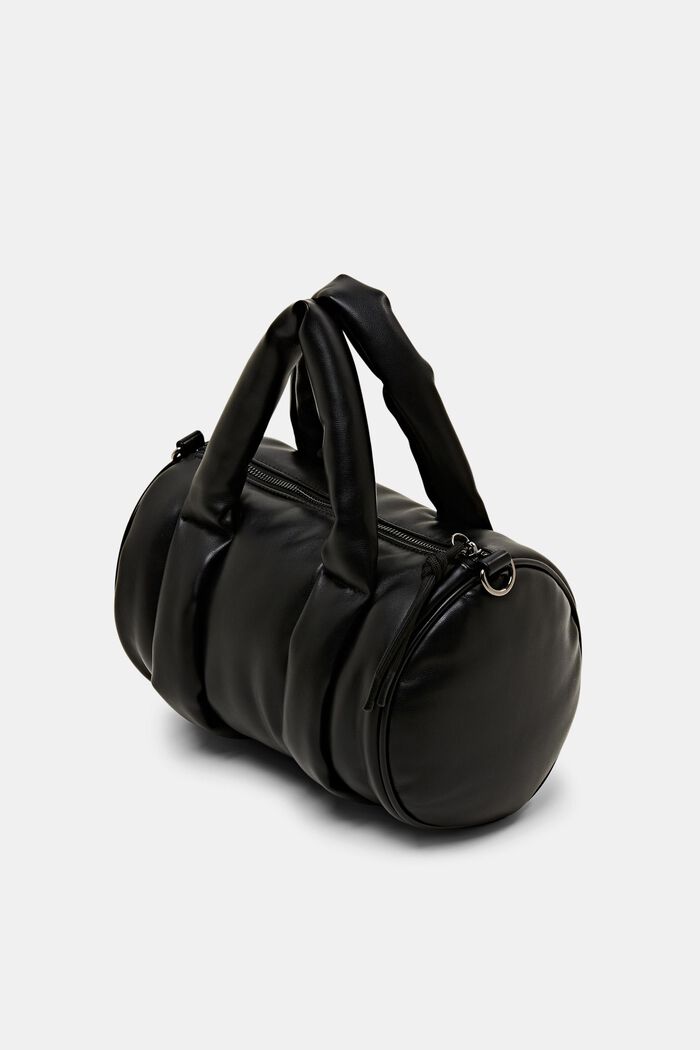 Petit sac doudoune en similicuir, BLACK, detail image number 2