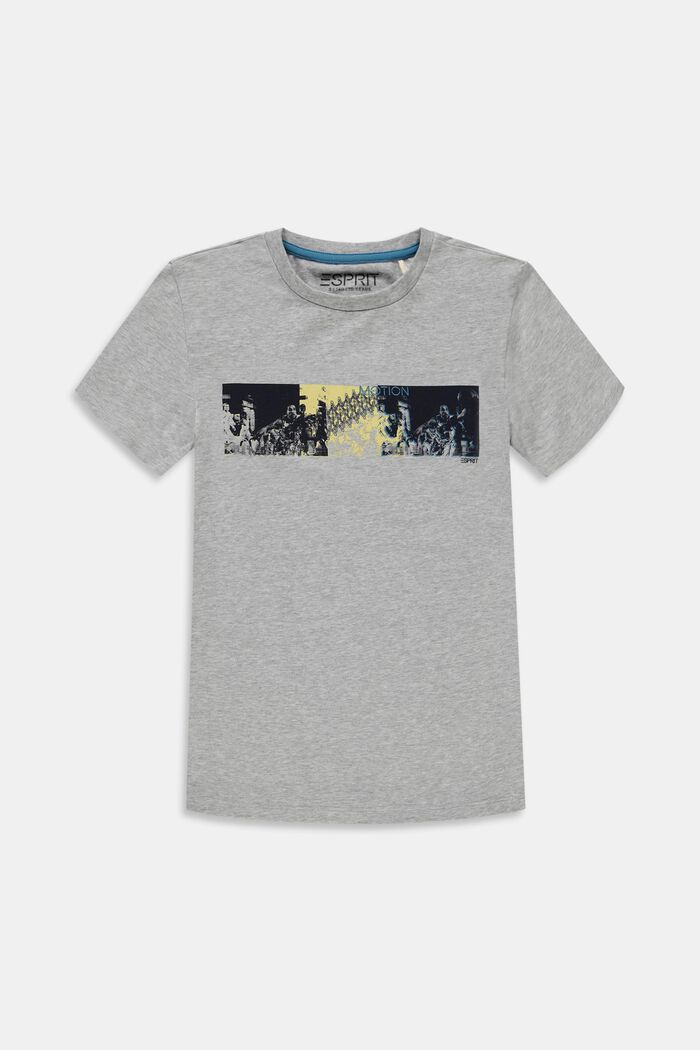 T-shirt en viscose mélangée à imprimé, PASTEL GREY, detail image number 0