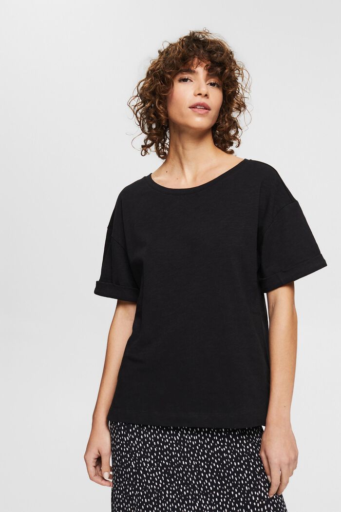T-shirt 100 % coton, BLACK, detail image number 0
