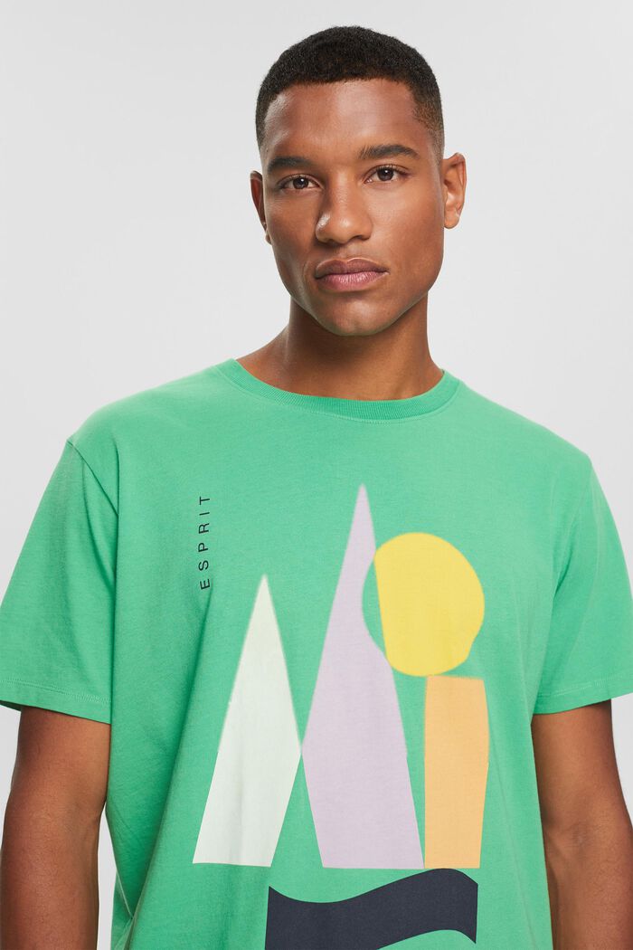 T-shirt à imprimé, en jersey, GREEN, detail image number 3