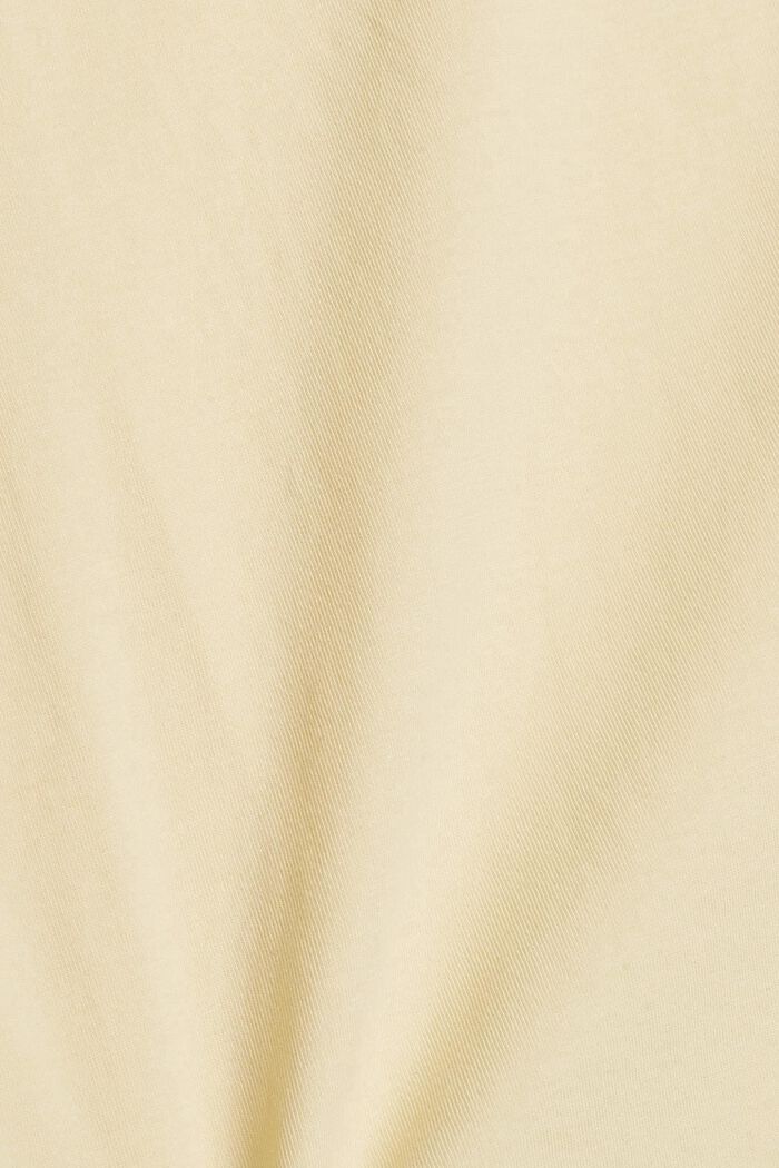 T-shirt à manches longues, 100 % coton, PASTEL YELLOW, detail image number 4