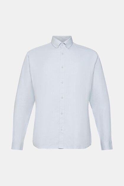 Chemise à col boutonné coupe Slim Fit, GREY BLUE, overview