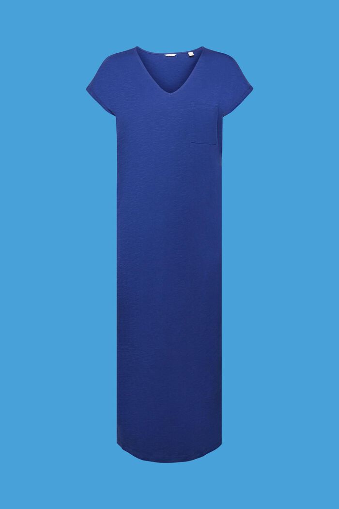 Chemise de nuit en coton flammé, DARK BLUE, detail image number 5