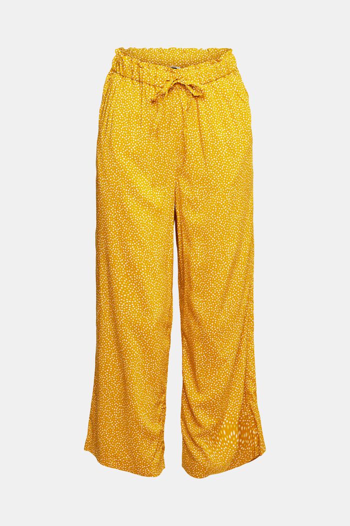Pantalon de pyjama à motif petits pois, LENZING™ ECOVERO™, HONEY YELLOW, overview