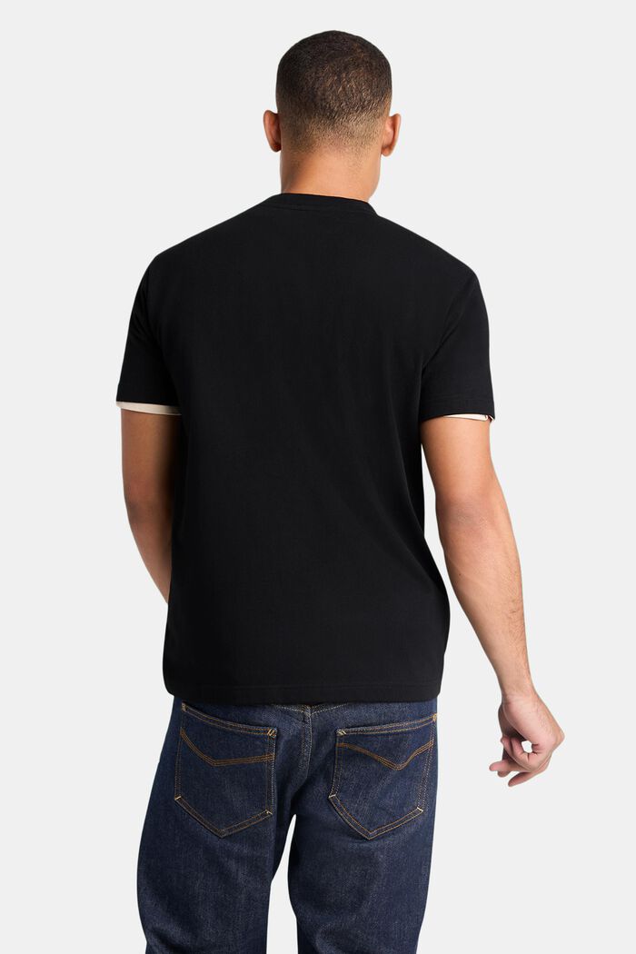 T-shirt en jersey de coton unisexe à logo, BLACK, detail image number 3