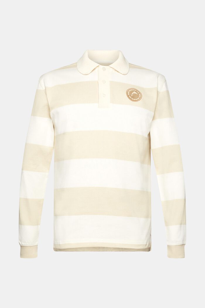 Polo de rugby rayé, OFF WHITE, detail image number 6