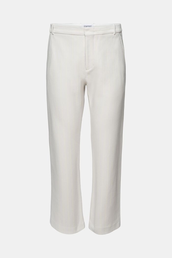 Pantalon de costume en piqué de coton à rayures, LIGHT GREY, detail image number 7
