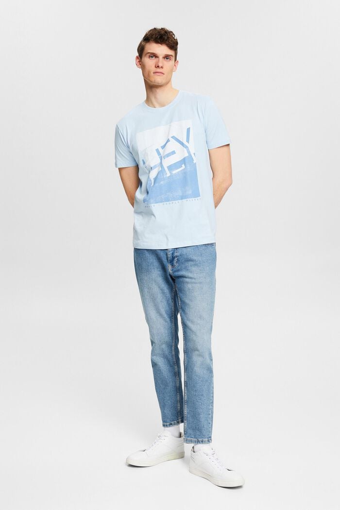 T-shirt en jersey à grand imprimé sur le devant, LIGHT BLUE, detail image number 2